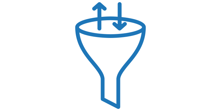 conversion funnel optimization icon